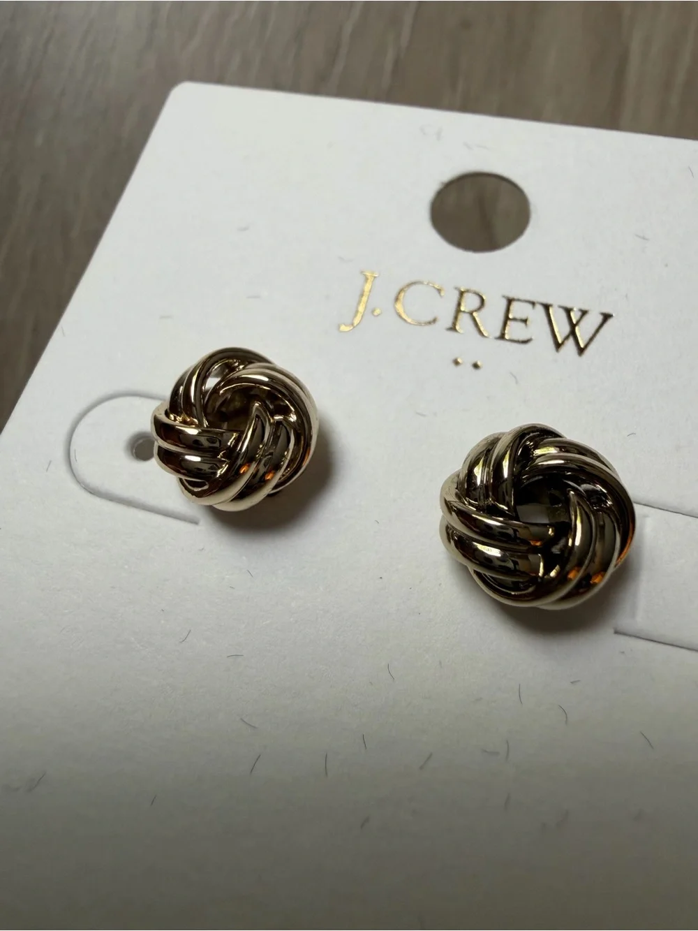 J. Crew Twisted Knot Gold-Tone Stud Earrings